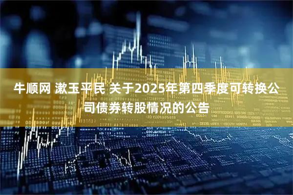 牛顺网 漱玉平民 关于2025年第四季度可转换公司债券转股情况的公告