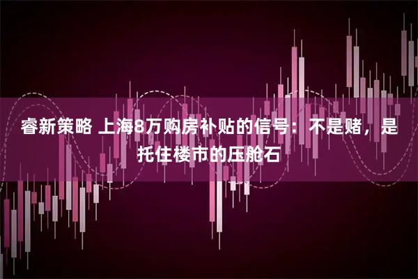 睿新策略 上海8万购房补贴的信号：不是赌，是托住楼市的压舱石